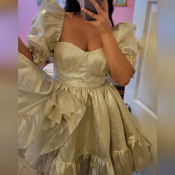 Selkie Bebe Bloom Dress in Champagne - Picture 10 of 11